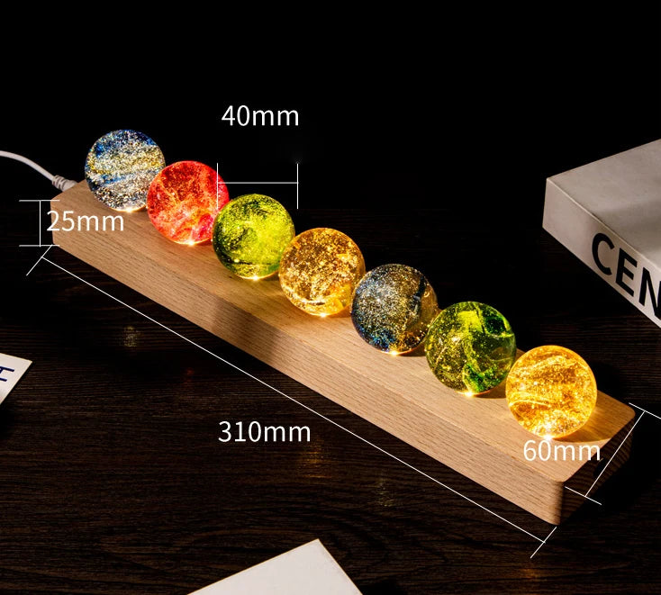 Fantasy Colorful Glass Star Ball Luminous Planet