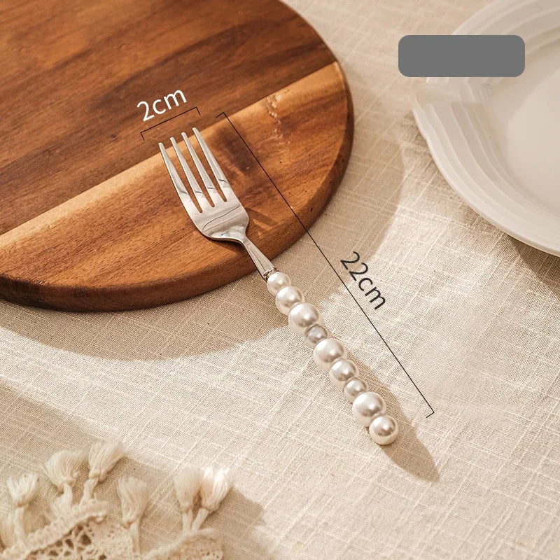Wedding Diamond Inlaid Dinnerware Knife Fork Spoon Gift