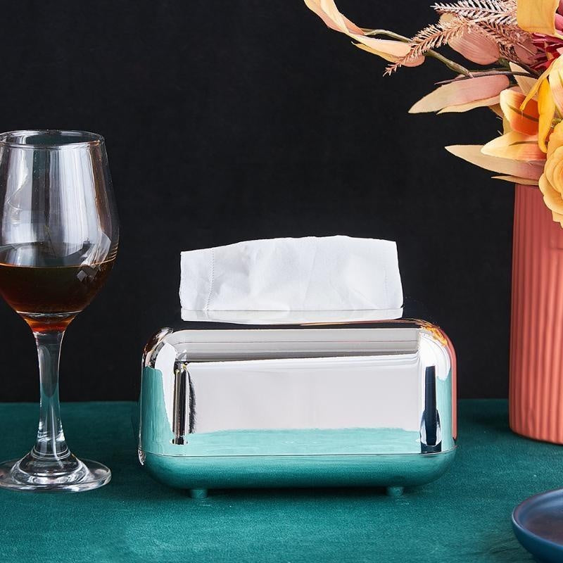 Luxury Golden Tissue Boxes Storage Napkin
