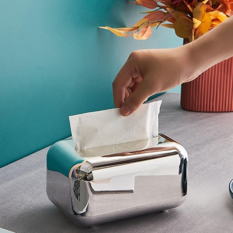 Luxury Golden Tissue Boxes Storage Napkin