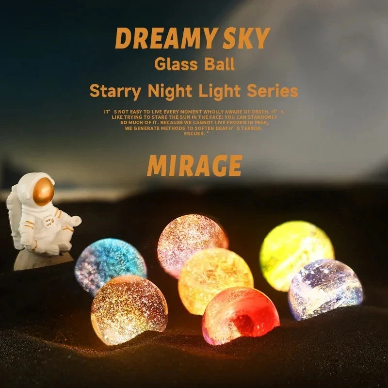 Fantasy Colorful Glass Star Ball Luminous Planet