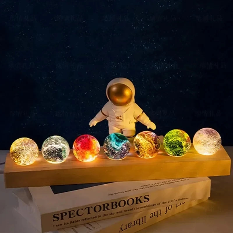 Fantasy Colorful Glass Star Ball Luminous Planet