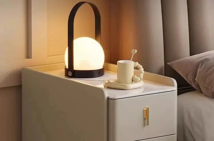 Style Intelligent Solid Wood Bedside Table Faux Leather 3 Drawers