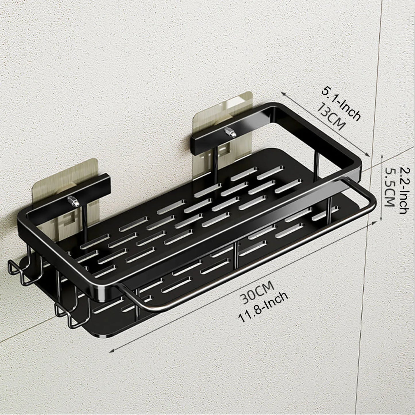 Bathroom Shelf No Drill Wall Mounted Shampoo Bottle Shower