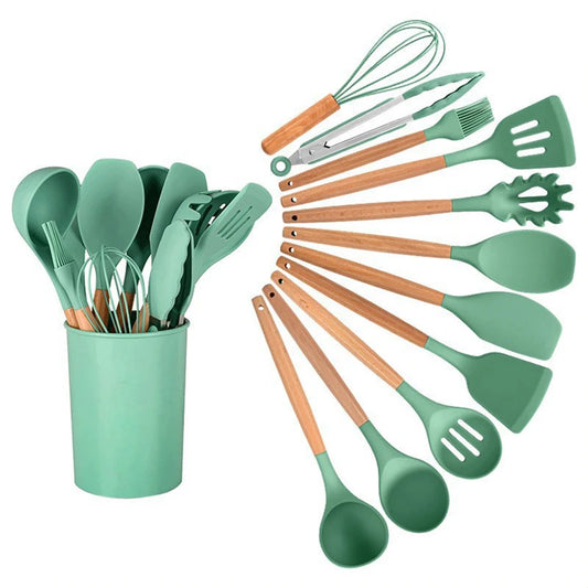 11/12PCS Silicone Kitchenware Non-Stick Cookware
