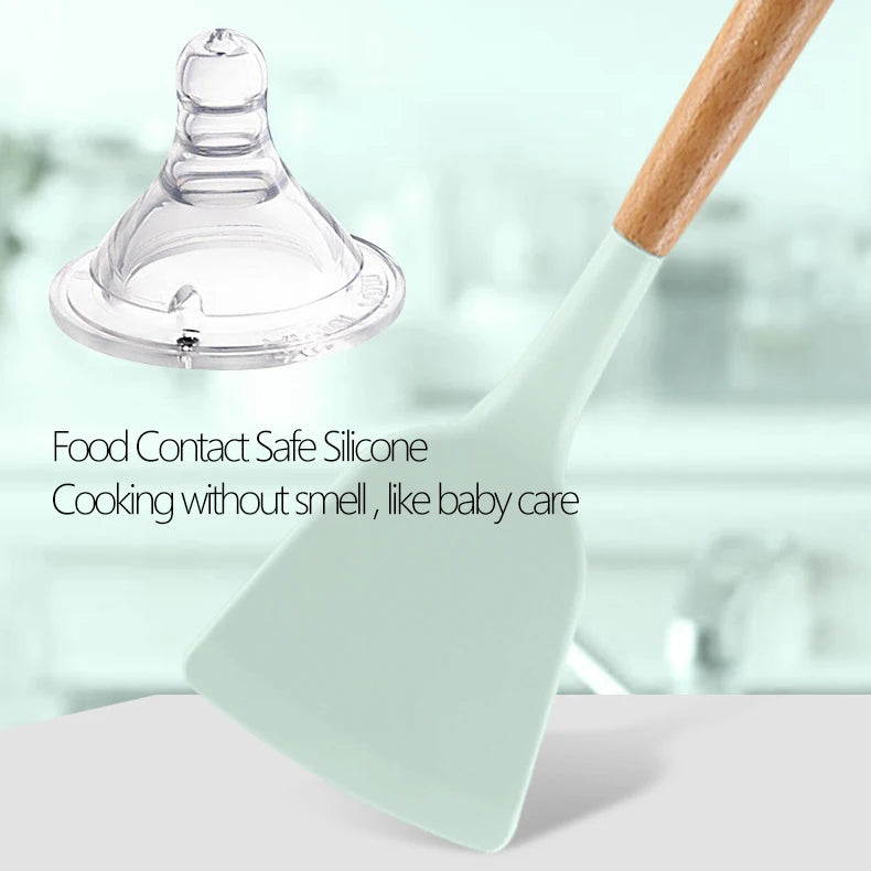 11/12PCS Silicone Kitchenware Non-Stick Cookware