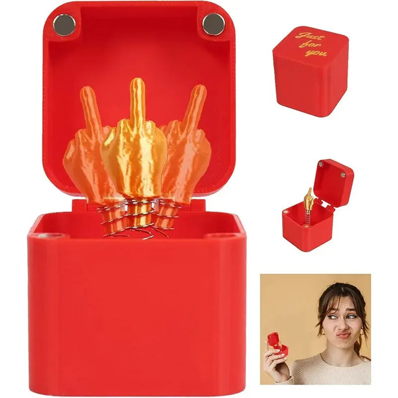 Interesting Prank Gift Middle Finger In Box