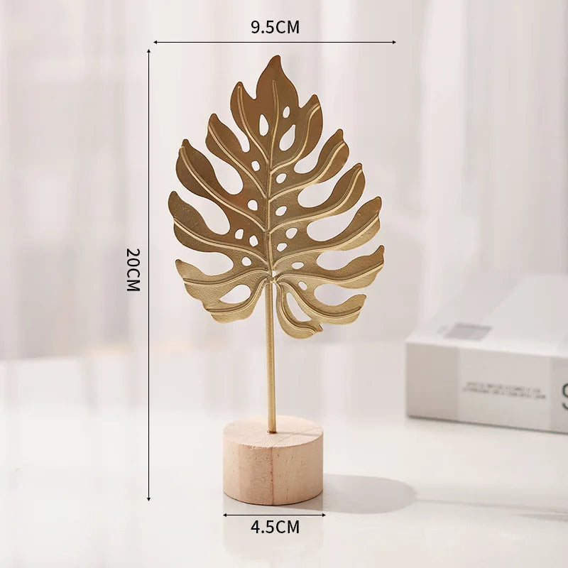 1pcs Golden Ginkgo Leaf Feather