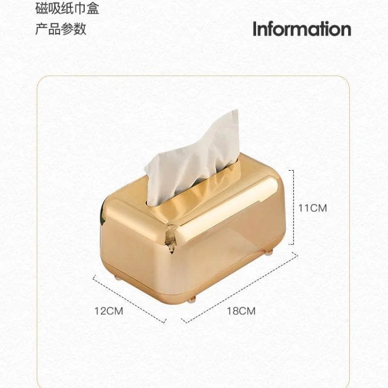 Luxury Golden Tissue Boxes Storage Napkin