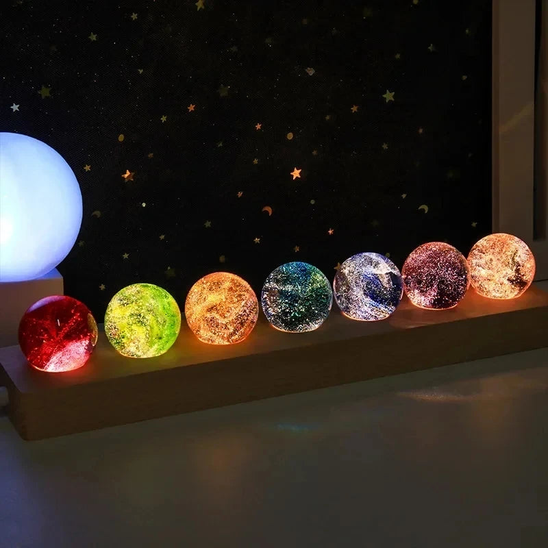 Fantasy Colorful Glass Star Ball Luminous Planet