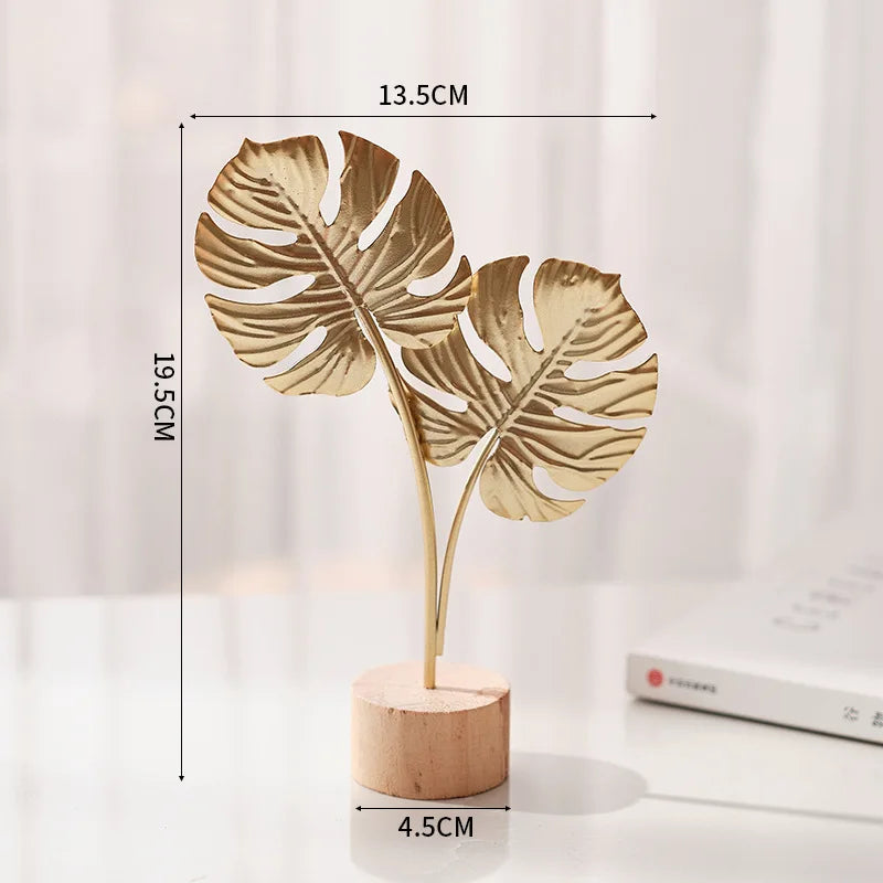 1pcs Golden Ginkgo Leaf Feather