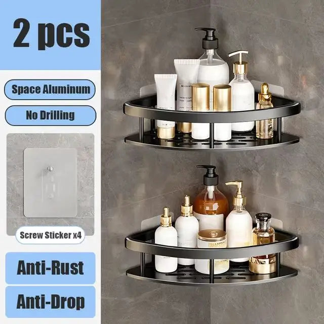 Bathroom Shelf No Drill Wall Mounted Shampoo Bottle Shower